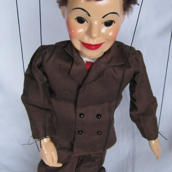 VTG 50's Hazelle's Marionette No. 901 DAPPER DAN Lifelike Puppet Brown Suit - Picture 2 of 10